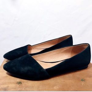 MADEWELL Mira Black Suede Leather Flats